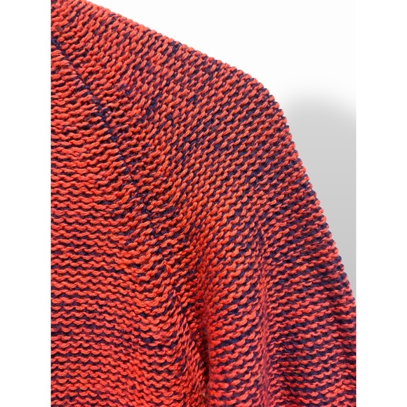 Vintage 100% Wool Knit Dress US Womens Small Red Navy Boho Indie Retro - Picture 10 of 16